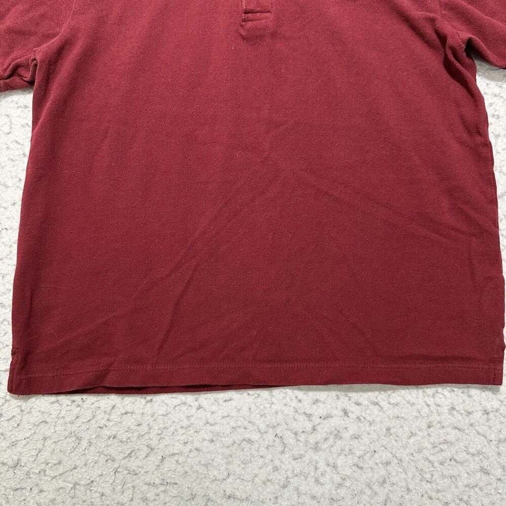 Calvin Klein Jeans Youth Medium (10/12) Short Sleeve Burgundy Red Polo Shirt - Picture 6 of 12